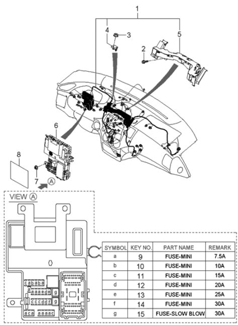 2006-2010 hyundai entourage junction box 919554d090|Junction Block .